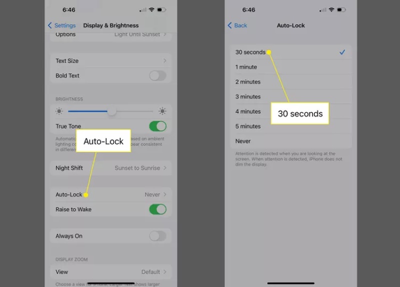 Change Auto Lock Time