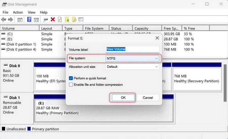 Choose File System