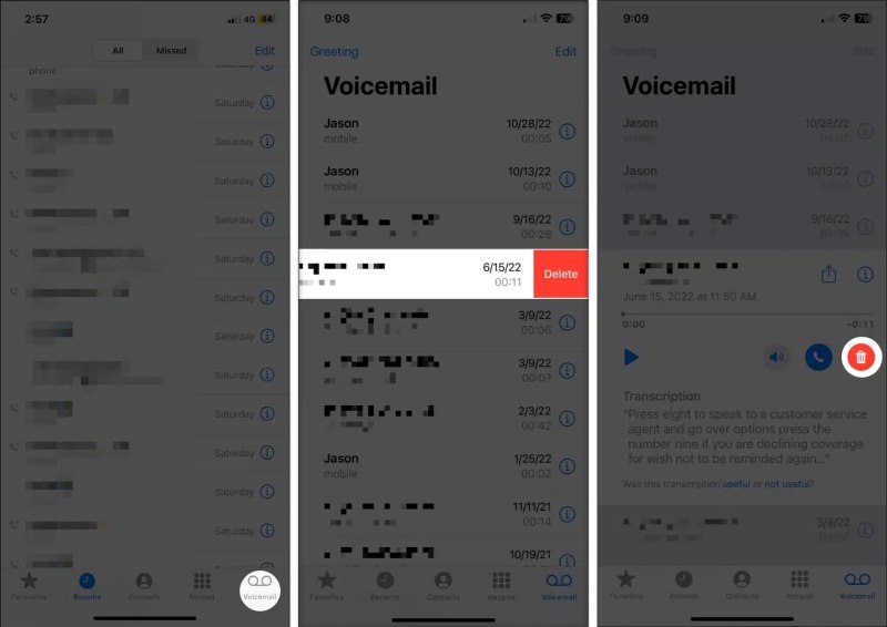 Delete Individual Voicemail On iPhone