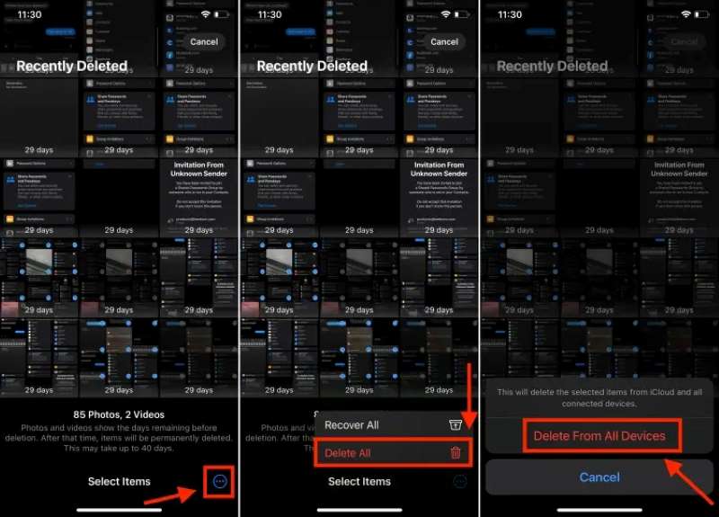 Permanently Delete From Recenetly Folder