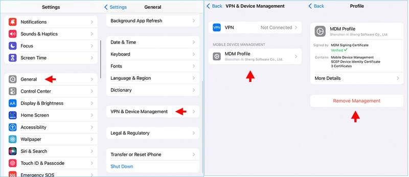 Remove Mdm Settings