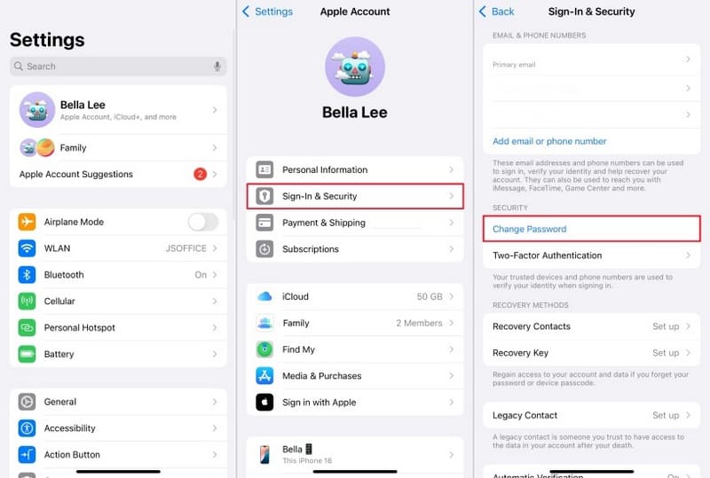Obnovení hesla Apple ID na iPhone