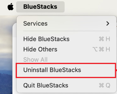 Удалить Bluestacks