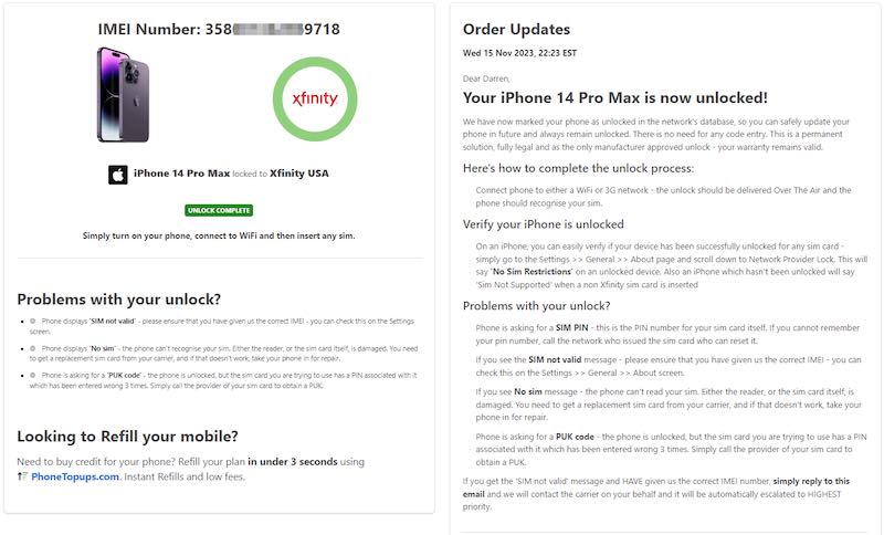 Odblokuj e-mail Xfinity