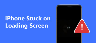 iPhone fastnat på laddningsskärmen